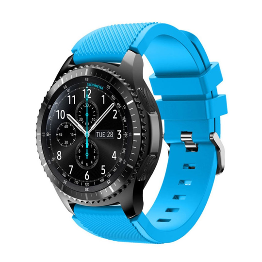 Samsung Gear S3 Trendikäs Joustava Silikoni Kellon Ranneke - Sininen