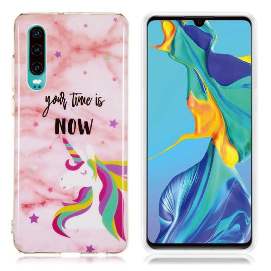 Huawei P30 marmori kuosinen suojakotelo - Malli Q