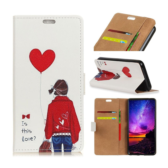 Sony Xperia 10 pattern leather case - Heart Shaped Balloon