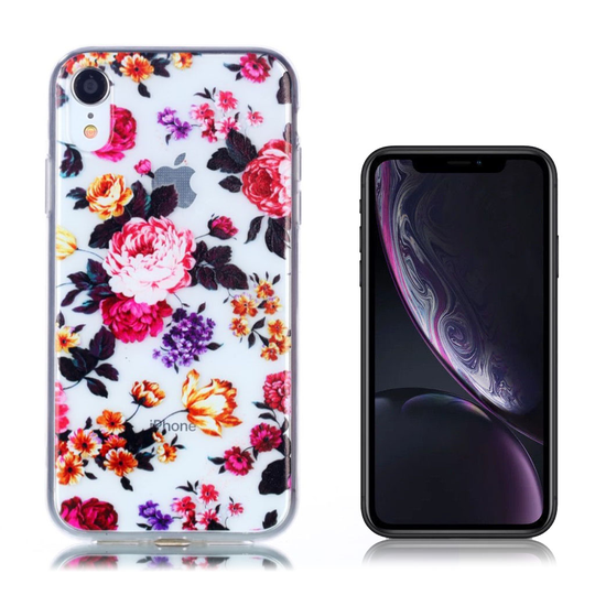 iPhone 9 Kuviollinen Pehmeä Silikooni Muovinen Takasuoja Kuori - Kukkivat Kukat