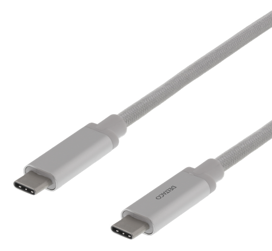 USB-C-kaapeli, 1 M, 60 W USB PD, 10 Gbps, Hopea