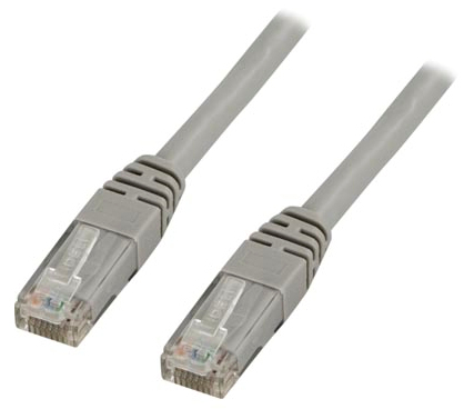 U/UTP Cat6 Laitekaapeli, 0,5m, 250MHz, Delta-sertifioitu, LSZH, Harmaa