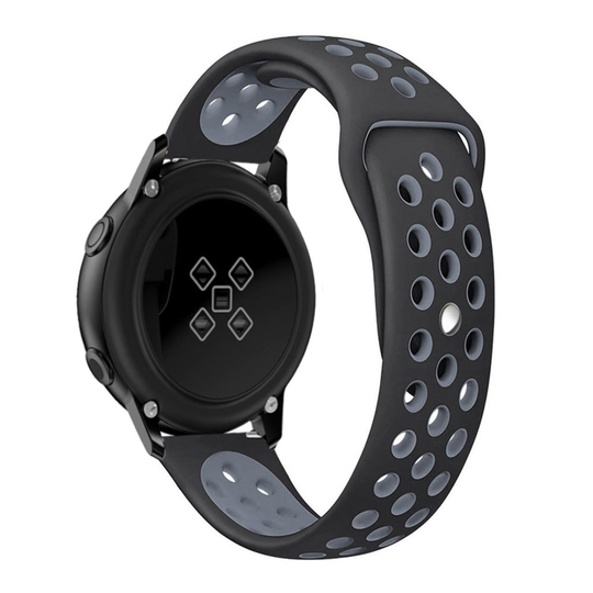 Samsung Galaxy Watch Active bi-color silicone watchband - Black / Grey