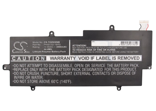Toshiba Portege Z830 Portege Z830 Ultrabook Portege Z830-10P akku 3000 mAh
