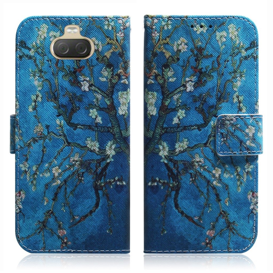 Sony Xperia 10 Plus patterned leather case - Tree with Flowers