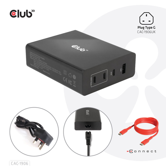 CLUB 3D TRAVEL CHARGER 132W GAN