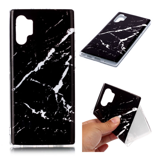 Marble Samsung Galaxy Note 10 Pro kuoret - Musta kiilto marmori