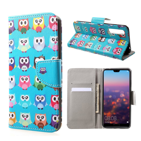Huawei P20 uniikki suojakotelo - Pöllökuvio