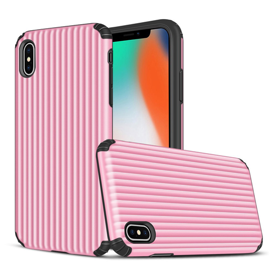iPhone XS suitcase shape hybrid case - Rose Gold