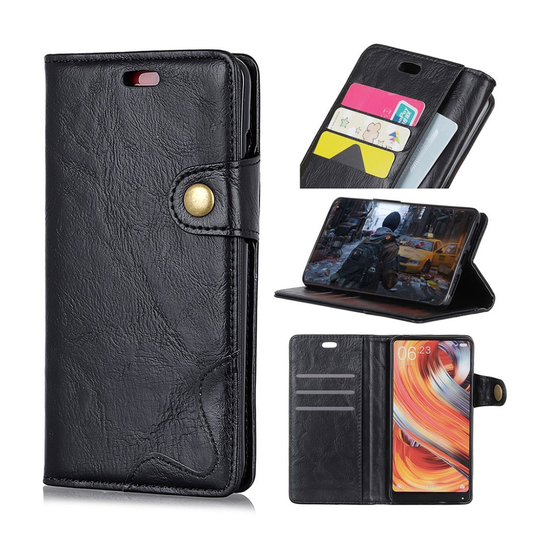 Crazy Horse Sony Xperia 10 Plus S-Shape leather case - Black