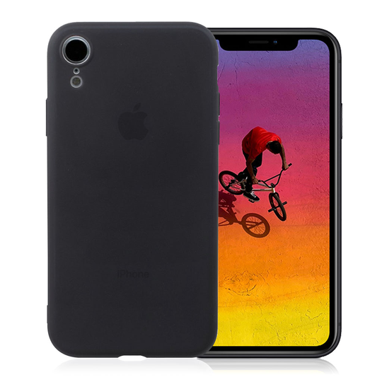 iPhone Xr Sormejälki Hylkivä Matta Pintainen Pehmeä Muovinen Takasuoja Kuori - Musta