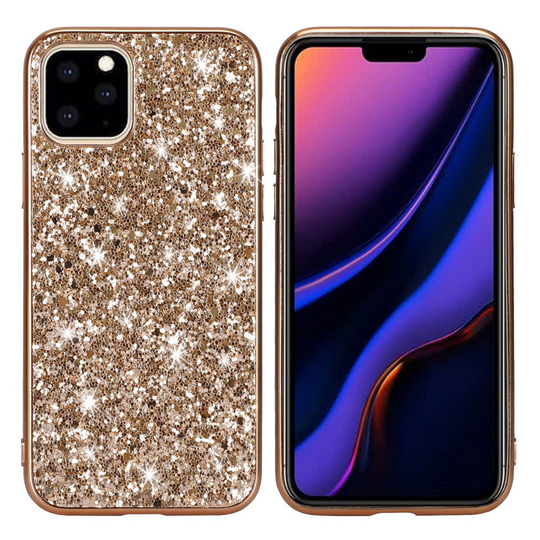 Glitter iPhone 11 Pro Max kuoret - Kulta
