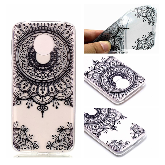 Motorola Moto G6 Play Kuvio Painutus TPU Puhelin kuori - Mandala kukat