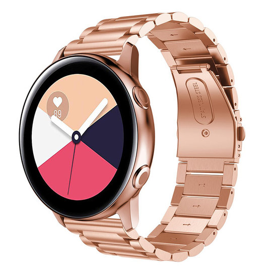 Samsung Galaxy Watch Active stainlees steel watch band - Rose Gold
