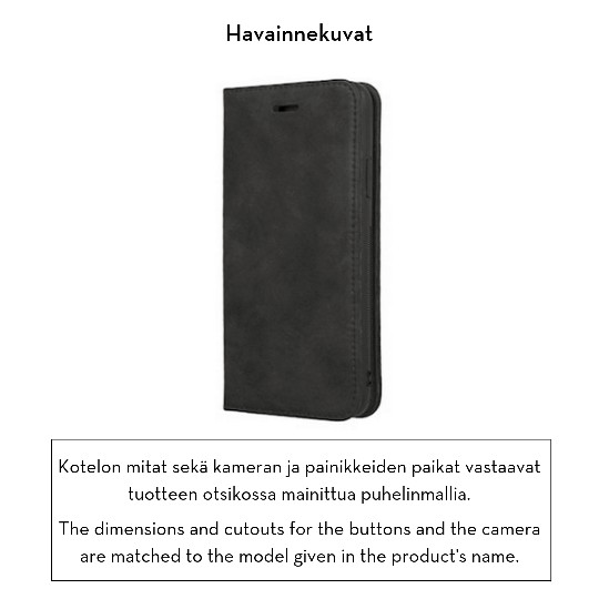 Forever Gamma lompakkomallinen suojakotelo aitoa nahkaa irrotettavalla sisäkotelolla Samsung S8 - musta