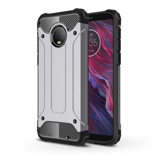 Motorola Moto G6 Plus heavy duty rugged hybrid case - Grey
