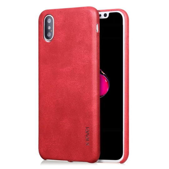 iPhone Xr X-LEVEL Vintage Tyylinen Synteetti Nahka Pinnoitettu Muovi Takasuoja Kuori - Ruusu