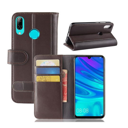 Huawei P30 Lite haljasnahkainen suojakotelo - Kahvi