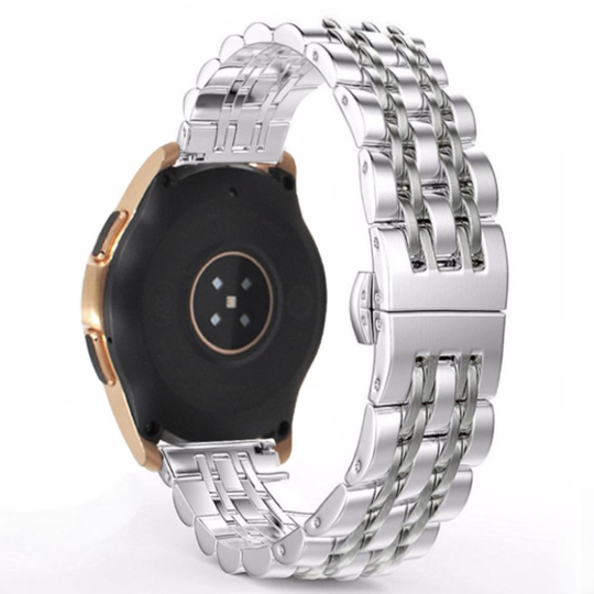 Samsung Galaxy Watch (42mm) stainless steel buckle watch band - Silver