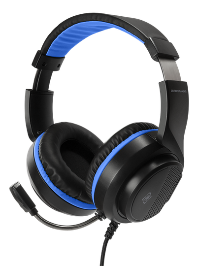 Kuulokemikrofoni Sony Playstation 5:lle, 2 M Kaapeli, 40 Mm Elementit, Musta/sininen