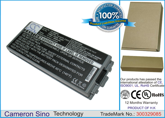 Dell Latitude D810 Precision M70 akku 6600 mAh