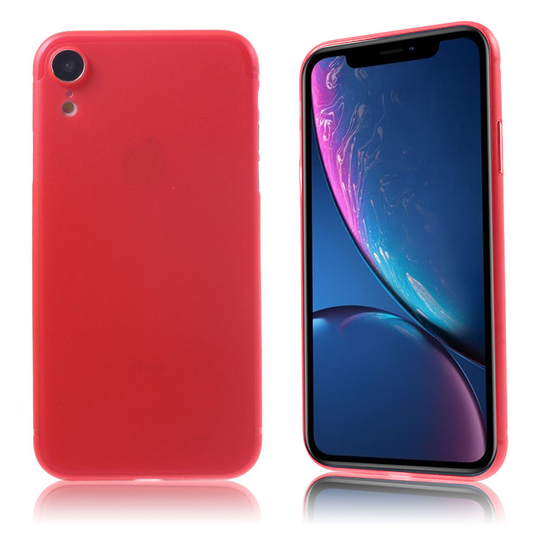 iPhone Xr erittäin ohut matta pintainen kova muovinen takasuoja kuori - Punainen