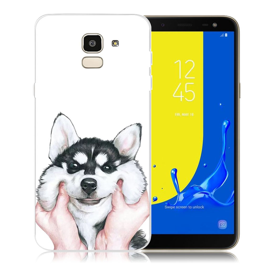 Samsung Galaxy J6 (2018) Kuviollinen Printattu Pehmeä Muovi Takasuoja Kuori - Husky Koira
