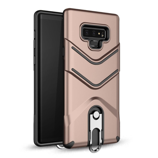 Samsung Galaxy Note9 Hybriidi Muovinen Takasuoja Kuori Jalkatuella - Ruusu Kulta