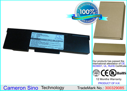 Acer Aspire 1365i Aspire 3010 Aspire 5010 Aspire 5012 akku 4400 mAh