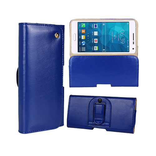 Gaarder Pouch Samsung Galaxy A3 Vyökotelo Aitoa Nahkaa - Tummansininen