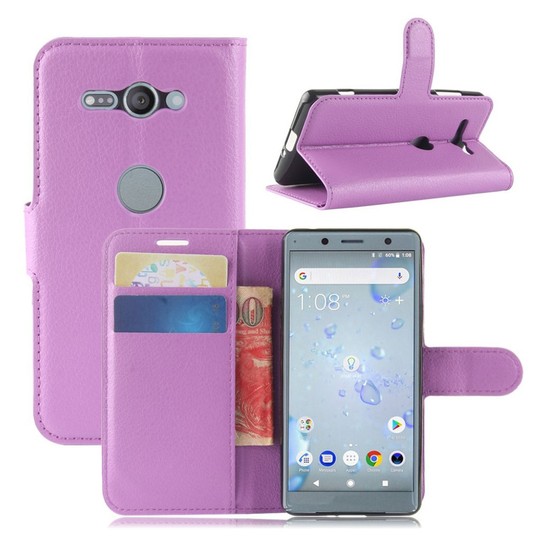 Sony Xperia XZ2 Compact litsitekstuurinen suojakotelo - Violetti