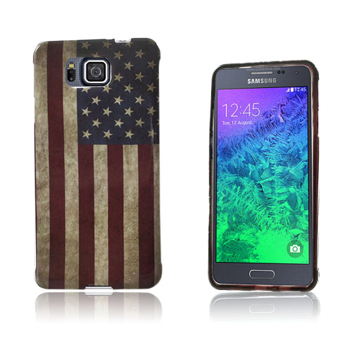 Westergaard Samsung Galaxy Alpha Suojakuori - USA:n Lippu