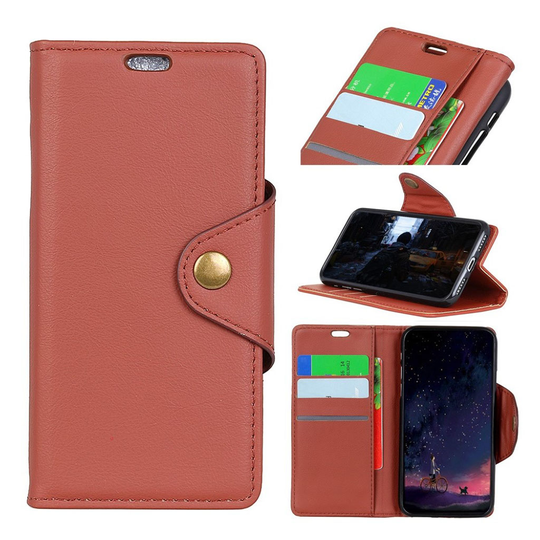 Samsung Galaxy Note9 Crazy Horse Synteetti Nahkainen Lompakko Suoja Kotelo - Ruskea