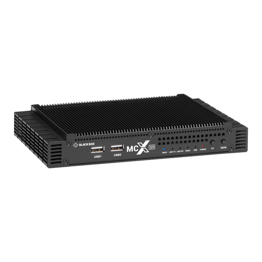 BLACK BOX MCX S9 4K60 NETWORK AV DECODER - HDMI 2.0, DISPLAYPORT 1.2A, SCALING, USB, 10-GBE COPPER O