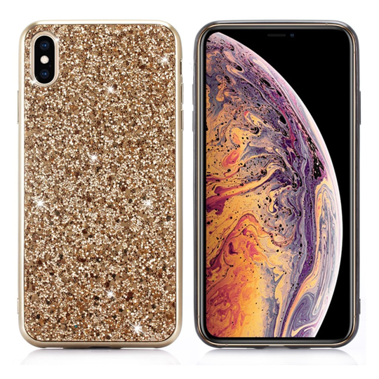 Glitter iPhone Xs Max kuoret - Kulta