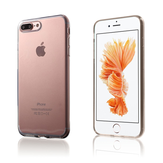 Wulff Phone 7 Plus / 8 Plus Joustava kiiltävä Kuori - Läpinäkyvä