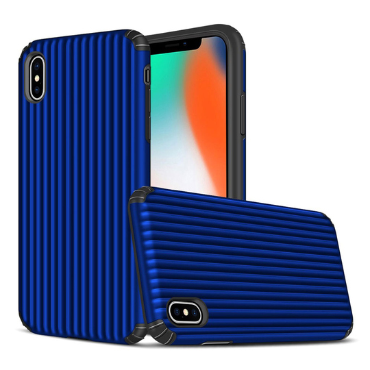 iPhone Xs Max suitcase shape hybrid case - Blue