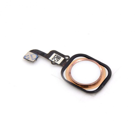 iPhone 6S / 6S Plus Kotinäppäin (Home button) - Valkoinen Ruusukulta reunus
