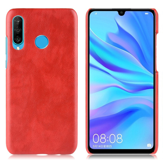 Huawei P30 Lite litchi leather case - Red