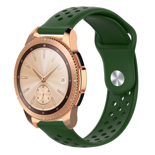 20mm Samsung Galaxy Watch (42mm) silicone watch band - Army Green