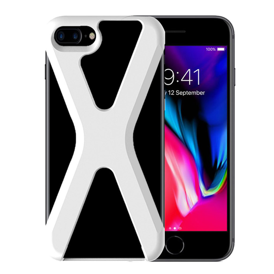 DAITE iPhone 7 Plus ja 8 Plus moderni suojakuori - Valkoinen