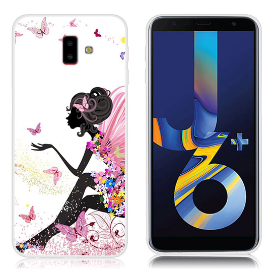 Samsung Galaxy J6 Plus (2018) kuviollinen joustava takasuoja kuori silikooni muovista - Keijukainen