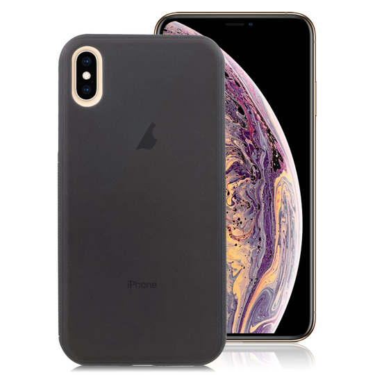 iPhone 9 Plus Liukuestoinen Joustava Silikooni Muovinen Takasuoja Kuori - Musta
