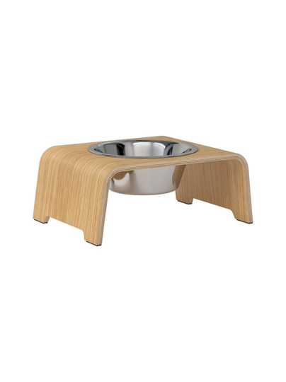 Dogbar® single korotettu ruokakuppi - vaalea tammi