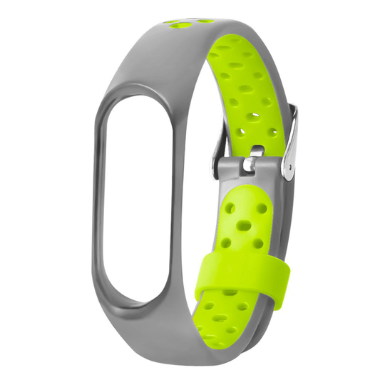 Xiaomi Mi Smart Band 4 bi-color silicone watch band - Grey / Green