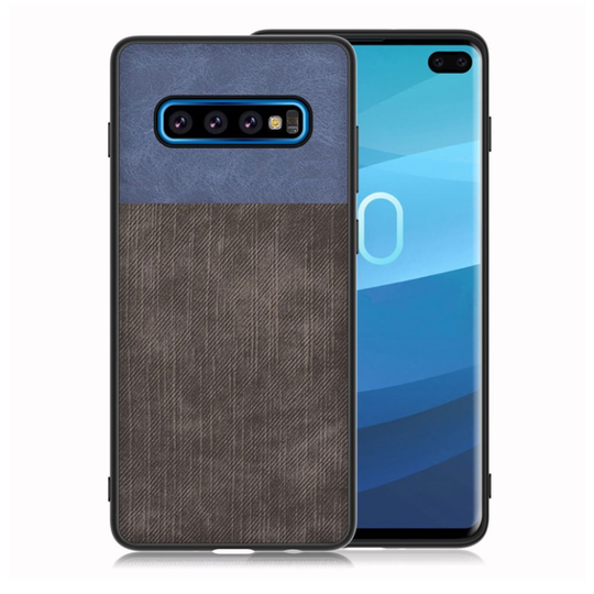 Samsung Galaxy S10 Plus jeans cloth case - Blue / Black