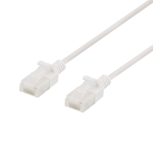 U/UTP Cat6a -laitekaapeli, Ohut, Läpimitta 3,5 Mm, 1,5 M, 500 MHz, LSZH, Valkoinen