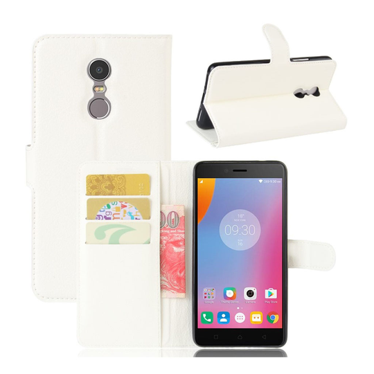 Lenovo K6 Note litsitekstuurinen suojakotelo - Valkoinen