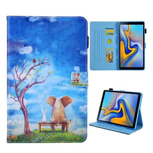 Samsung Galaxy Tab S5e pattern multi-angle leather case - Tree and Animals