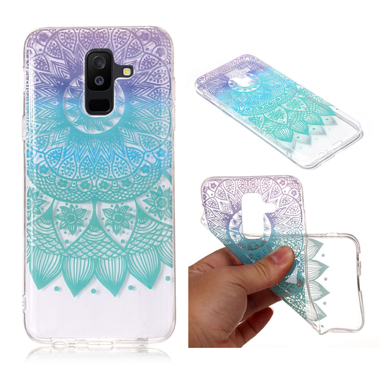 Samsung Galaxy A6 Plus (2018) IMD Kuviollinen Muovinen Joustava Takasuoja Kuori - Värikäs Mandala